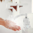 the electric water heater faucet tap, focusing on its cross design and features