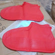 Non-Slip Silicone Rain Reusable Anti skid Waterproof Fordable Boot Shoe Cover (Medium Size / 1 Pair / Red)