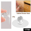 Clear Cabinet Drawer Knobs / Hook, Diamond Crystal Shaped Pulls Handles for Wardrobe, Cupboard, Bathroom Dresser, Furniture Door Window (1 Pc)