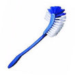 Toilet brush with double hockey stick shape