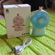 Cute Electric Mini Handheld Fan, Portable USB Rechargeable Mini Fan for Home, Office, Travel and Outdoor Use (1 Pc)