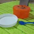 Smily Plastic lunch box, Small Box With 2in1 Spoon pack of 1