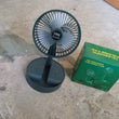 Silent personal fan suitable for bedside or office table.