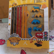 Complete stationery set for kids, construction truck theme