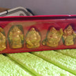 Golden Laughing Buddha Set Of Six Pieces Statue For Happiness, Wealth & Good luck Decor For Wealth and Success (6 Pcs Set)