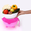 All-in-one vegetable cutter and rotating basket shredder.