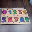 Wooden Number Puzzle Learning Educational Board (1 Set / 28×20 Cm)