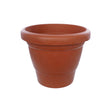 6-inch brown garden planter pot side view