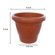 Small size plastic garden pot brown color