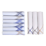 White Handkerchief For Men - Set Of 6 Pcs