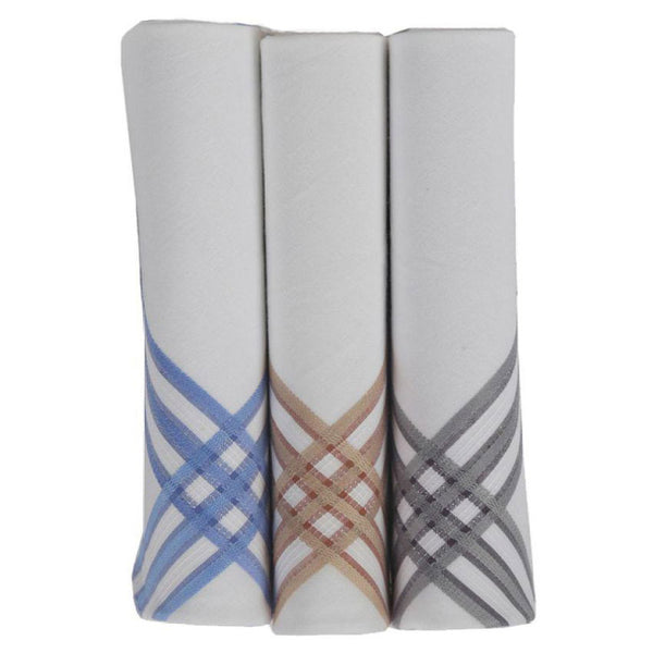 Multicolor Mens Cotton Handkerchiefs Pack Of 3