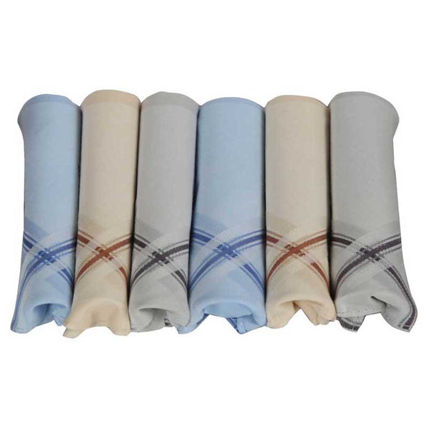 Multicolour Cotton Handkerchief for Men - Pack of 6