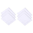 White Cotton Handkerchiefs for Men - Pack of 6