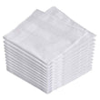 White Cotton Handkerchief for Men - Set of 12