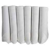 White Cotton Handkerchiefs Pack of 6