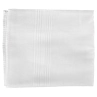 White Cotton Handkerchief for Men - 10 Piece