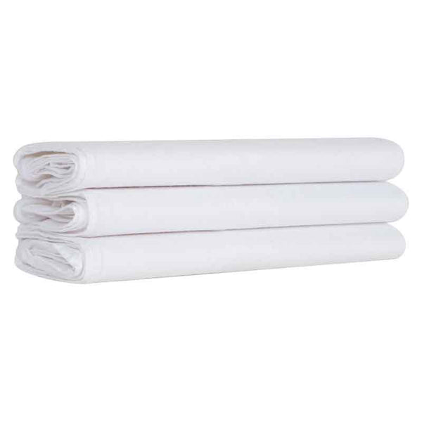 White Cotton Handkerchief for Men - Set of 3