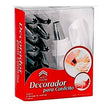 12 piece cake decoration set with basting brush and measuring cups.