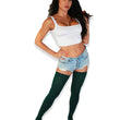 Green Thigh-High Tights for Women