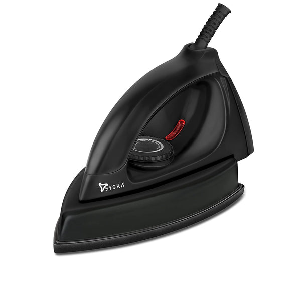 Syska SDI 350 German Non-Stick Dual Coating Soleplate 1000 W Dry Iron  (Black)