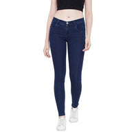 Blue Women's Slim Fit Cotton Jeans