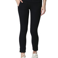 Black Skinny Fit High Waist Ankle Length Jeggings