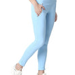 Sky Blue Skinny Fit High Waist Ankle Length Jeggings