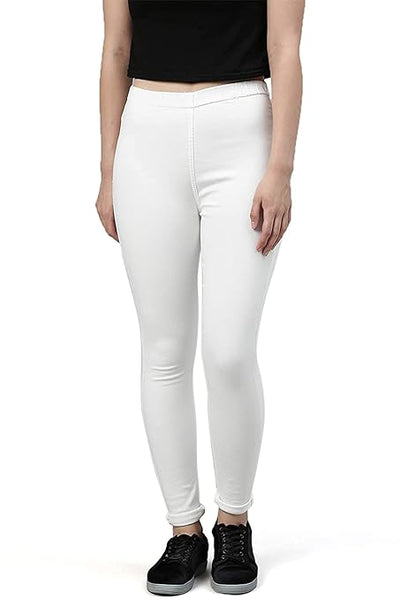 Classic White Womens Slim Fit Denim Stretchable Jeggings