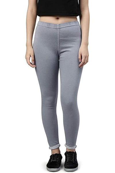 Classic Grey Womens Slim Fit Denim Stretchable Jeggings