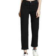 Black Women's Denim Straight Fit Jeans