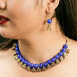 Twinkling Blue Oxidised Gold Jewellery Sets