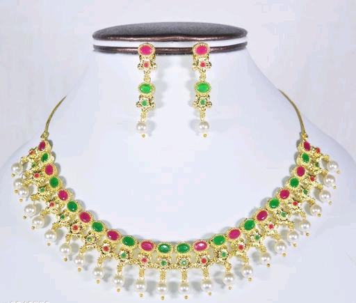 Classic Brass Necklace Jewellery Set