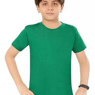 Comfortable Round Neck Cotton Green T-Shirt