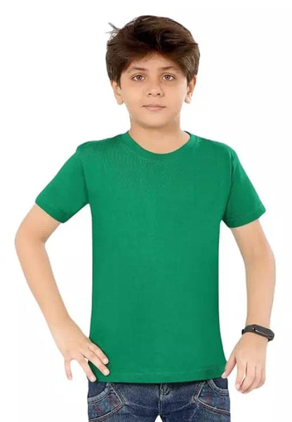 Comfortable Round Neck Cotton Green T-Shirt