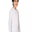 White Cotton Full Sleeve Solid T-Shirt