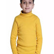 Yellow Cotton Full Stretchable High Neck T-Shirt