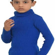 Best Blue Cotton Full Stretchable High Neck T-Shirt