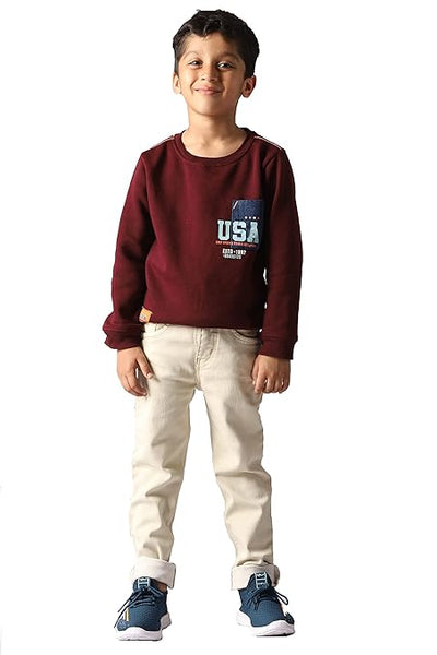 Boys Denim Beige Jeans