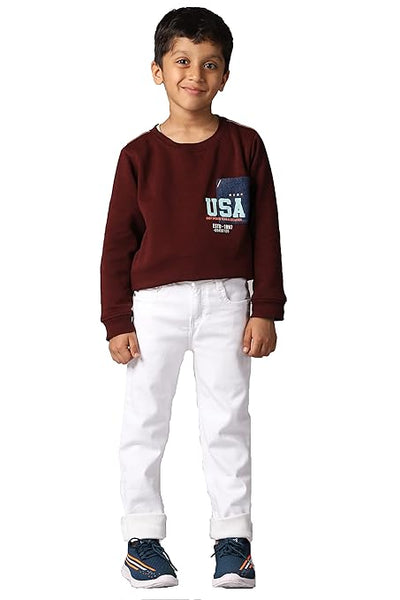 Boys Denim White Jeans