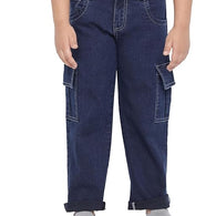 Boys Solid Delft Blue Jeans