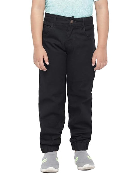 Boys Solid Jade Black Jeans