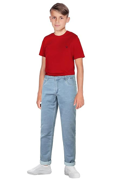 Boys Solid Light Blue Jeans