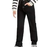 Boys Straight Cotton Jade BlackJeans