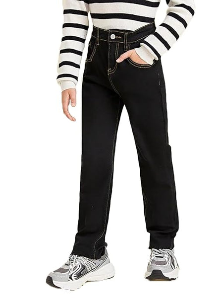 Boys Straight Cotton Jade BlackJeans