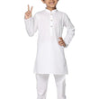 Boys Solid Plain White Cotton Kurta