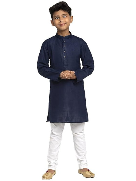 Boys Kids Plain Navy Colour Kurta