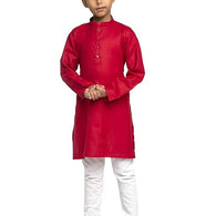 Boys Kids Plain Red Colour Kurta