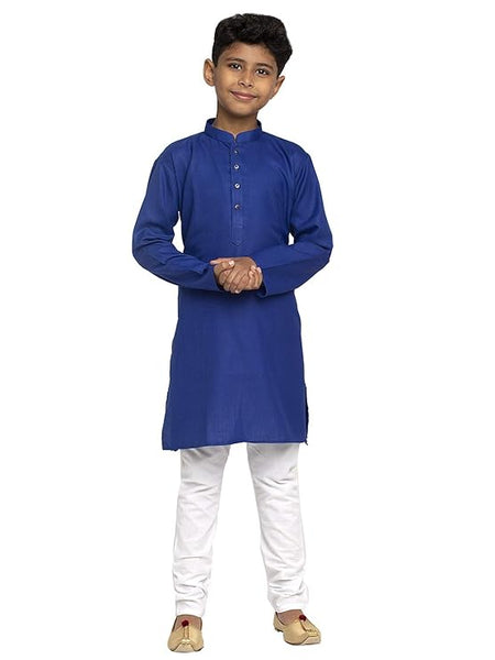 Boys Kids Plain Royal Blue Colour Kurta