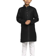 Boys Kids Plain Black Colour Kurta