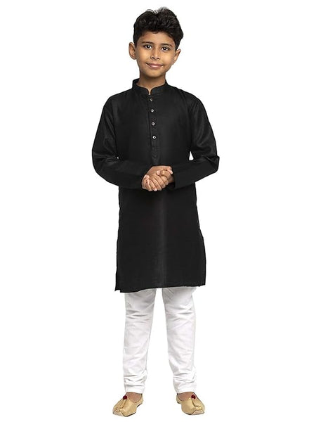 Boys Kids Plain Black Colour Kurta